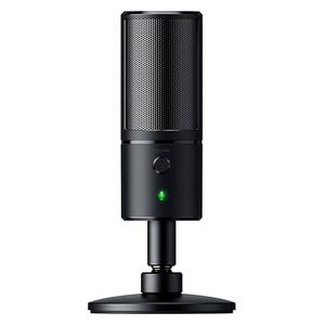 ميكروفون بث رايزر سايرن إيموت -  شاشة إيموجي تفاعلية 8-bit - ميكروفون فائق الدقة ومضاد للاهتزاز - اسود