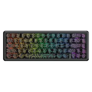 كيبورد العاب ميكانيكي للألعاب أونيكوما G67 - سلكي - 67 مفتاح  - إضاءة ار جي بي - اسود