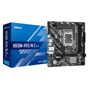  لوحة أم آس روك - H610M-HVS/M.2 R2.0 - دعم معالجات إنتل الجيل 12/13/14 - DDR4 - مدمج HDMI وD-Sub 