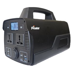 محطة طاقة محمولة بروستار - 500 واط - بطارية ليثيوم - اسود