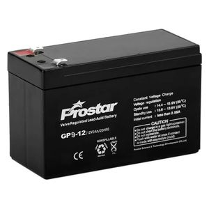  Prostar - UPS Battery - 12V-9Ah VRLA - Maintenance-Free - Black 