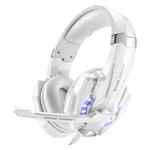  سماعة سلكية حول الأذن كوشون ايش G9000PRO - اضاءة RGB - ابيض 