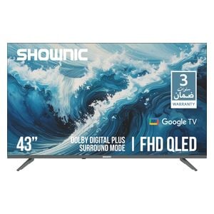  SHOWNIC TS-43AFHGDA - 43 Inch - FHD - QLED - 60 Hz - Google TV - Black 