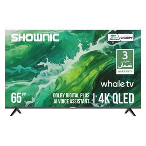  Shownic TS-65AUHWQ - 65 Inch - 4K - QLED - 60HZ - Dolby Digital Plus - Whale TV - Space Grey 