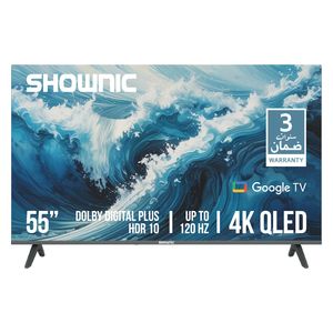  شاشة شونك 55 انج  - كوكل تي في - 4K - QLED - هيرتز 120 - TS 55AUHGQ - اسود 