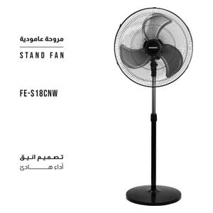  مروحة عمودية شونك  - محرك نحاس 100% - أداء هادئ - FE-S18CNW - أسود 