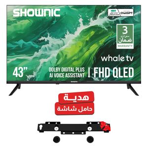  Shownic 43-Inch TS-DGF43A Series - Smart - FHD - QLED - 50Hz + TV Wall Mounting Bracket 