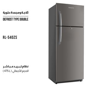  Shownic RL-540ZS - Conventional Refrigerator - 475 L - 17 Ft - Silver 