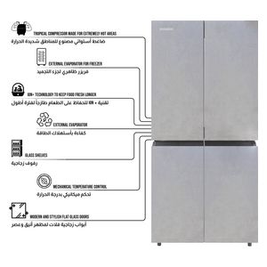  Shownic RF-DFF5601S - Four Doors Refrigerator - 14 ft - Glass 