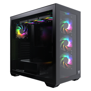 كيس كمبيوتر فانتيك - full tower CG87 - اضاءة RGB - اسود