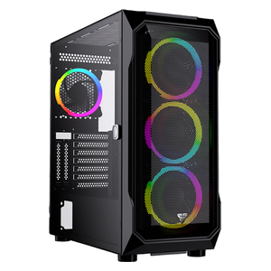 كيس كمبيوتر فانتيك - full tower CG81 - اضاءة RGB - اسود