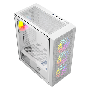 كيس كمبيوتر فانتيك - MIDDLE TOWER CG83 -  اضاءة RGB - ابيض