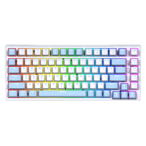  كيبورد سلكي فانتيك - MK612 - اضاءة RGB - ابيض 