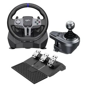  عجلة قيادة سباق بي اكس ان V9  - مع دواسات وذراع نقل -  اسود 