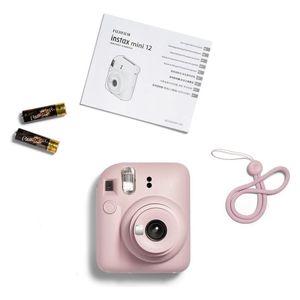 كاميرا فورية Fujifilm Instax Mini 12 - بلوسوم بينك - طباعة فورية عالية الجودة خلال ثوان -