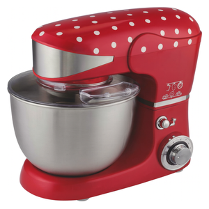 Golden House 3014R - Electric Stand Mixer with Stainless Steel Bowl - Red