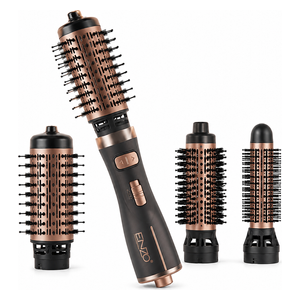  Enzo EN-743 - 3in1 Hot Air Hair Styler Brush - Professional Rotating Volumizer - Black/Bronze 
