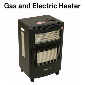 Golden House Portable - Gas & Electric Heater - Very Black