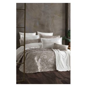 Elart Comforter Set, Double , 260x240cm - 11 Piece - Beige 