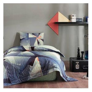  تاج طقم لحاف فردي 180×230 سم - 3 قطع - ازرق 