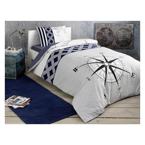  تاج طقم لحاف فردي 180×230 سم - 3 قطع - ابيض 