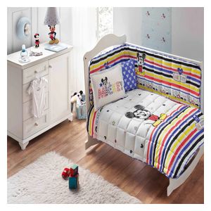  تاج طقم لحاف اطفال 140×80 سم - 5 قطع - ابيض 