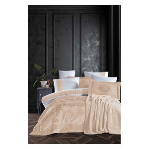  Elart Comforter Set, Double , 260 x 240cm - 10 Piece - Beige 