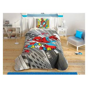  تاج طقم لحاف اطفال 215x155 سم - 3 قطع - رمادي 