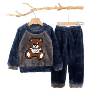  طقم شتائي فرو ناعم للأطفال - جوزي 