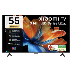  شاشة شاومي- 55 انش - 4K - Mini LED - ذكية - 120 هرتز - جوجل تي في - أسود 