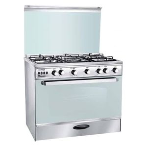  طباخ غازي يونين اير - مقاس 90×60 سم - 5 شعلات - C6090SS-F2P-447-IF-B-HERO - ستانلس ستيل 