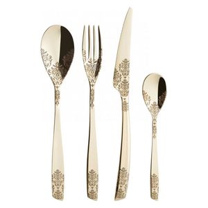  Casa Bugatti ICHDV-051W50MB - Cutlery Set - Gold 