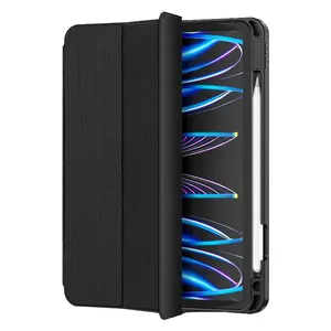  حافظة جرين لايون - لأجهزة iPad 9 مقاس 10.2انج - جلد فاخر وحامل قلم - تصميم ثلاثي الطي بزوايا عرض ثابتة - اسود 