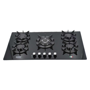 Regency 9025 - Built-In Gas Cooker - 90 cm - 5 Burner - Black Glass