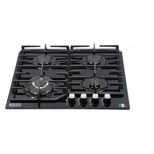 Regency 6095 - Built-In Gas Cookers - 60 cm - 4 Burner - Black Glass