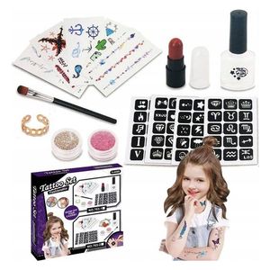  Kids Shiny Studio Tattoo Kit - Multi Color 