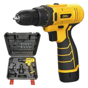  Deli Tools DL-DZ12-6A2 - Cordless Drill Driver Set - 12V - Yellow 