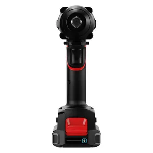  Deli Tools DE-BS20-1D2 - Cordless Brushless Impact Wrench - 20V - Black 