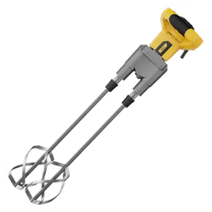  Deli Tools DC177 - Electric Dual Paddle Mixer for Cement and Paint - 1800W - Yellow 