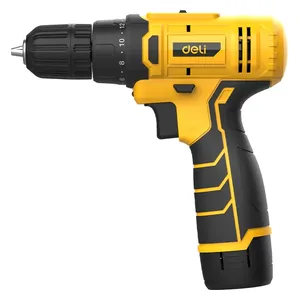  Deli DL-DZ12-4A2 - Cordless Drill with 10mm Chuck - 12V - Yellow 