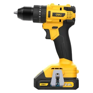  Deli Tools DC150 - Cordless Brushless Hammer Drill - Yellow 