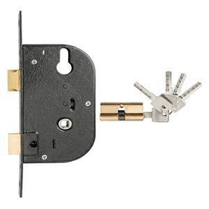  INGCO Lock Cylinder - 60 mm - 5 Computer Keys - DML1217002L - Black 