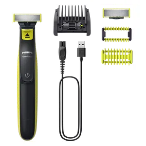  Philips QP2824/10 - OneBlade - Face & Body Dual-Sided Blade Electric Beard Trimmer & Shaver - Green 