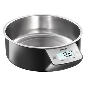  سينكور ميزان مطبخ رقمي مع وعاء ستانلس ستيل قابل للإزالة - 5 كغم - SKS-4030BK - أسود 