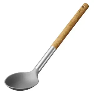  Lamart Wooden Cooking & Serving Spoon, 34 cm - Grey 
