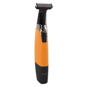  Kemei Men's Shaver - 0.2mm Blade, 13000 RPM Motor, Fully Washable with Ergonomic and Precision Design - Orange 