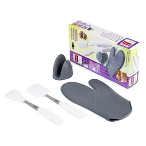  Lamart LT3017 - Bread Set, 4 Piece - Silver 