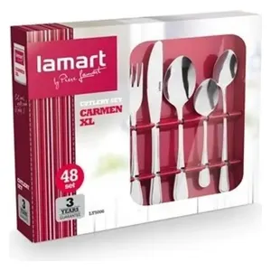  Lamart LT5006 - Mixed Dinner Set, 48 Piece - Silver 