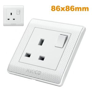  Ingco Single Pole Switched Socket - 13 A - HESST0113A - White 