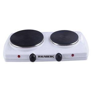  HAUSBERG HB-520AB - 2 Burners - Electric Cooker - White 